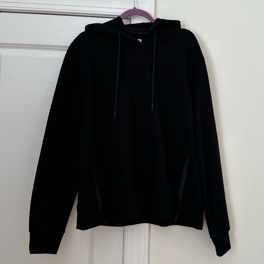 River Stone Pullover Hoodie With Zipper Details